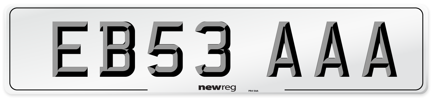 EB53 AAA Number Plate from New Reg